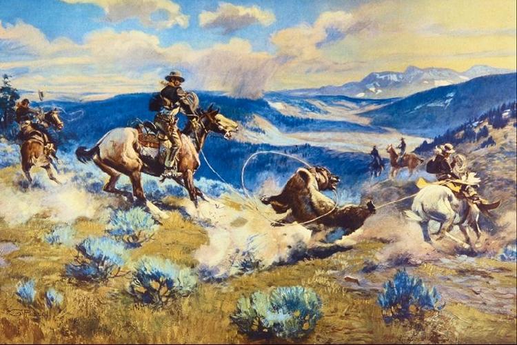 Charles M Russell Loops and Swift Horses are Surer Than Lead Germany oil painting art